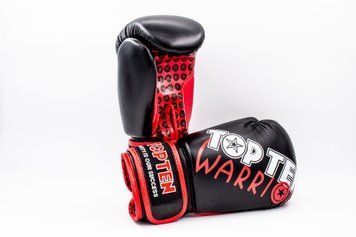 Боксерські рукавички &ldquo;Warrior&rdquo; - 10 унцій, чорні 2246-9010 фото